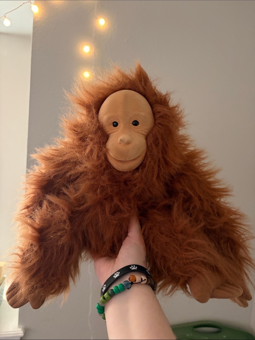 Plush Orangutan Toy - Rust Brown Fur - Rare!!!